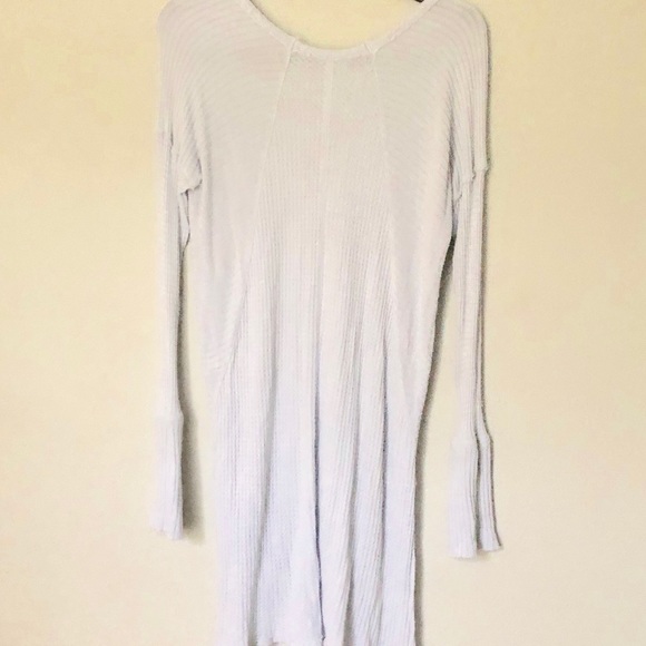 Free People Ventura High Low Blue Thermal Sz S - Picture 4 of 5